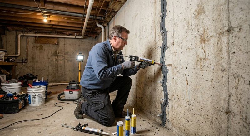 Basement Crack Repair in Loudoun County, VA