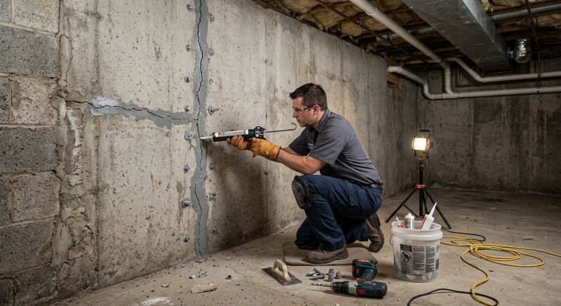 Basement Crack Repair in Loudoun County, VA