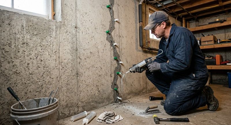 Cracked Basement Floor Repair in Loudoun County, VA