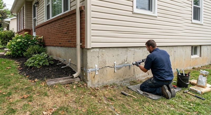 Cracked Foundation Repair in Clarksburg, MD