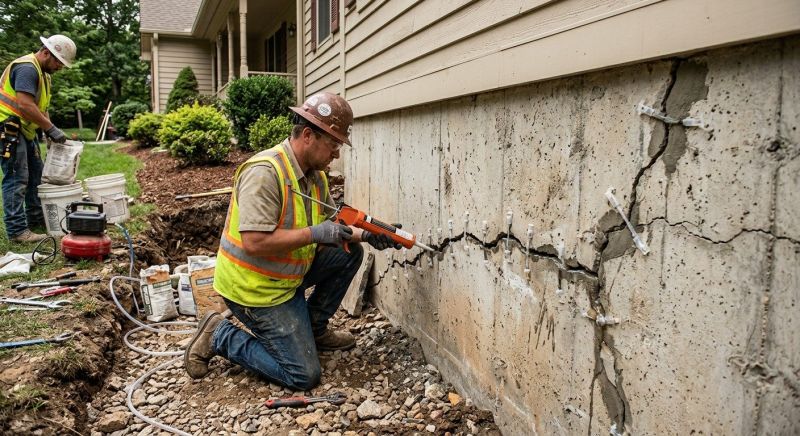 Cracked Foundation Repair in Takoma Park, MD