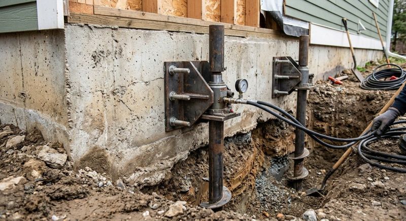 Foundation Pier Leveling in Loudoun County, VA