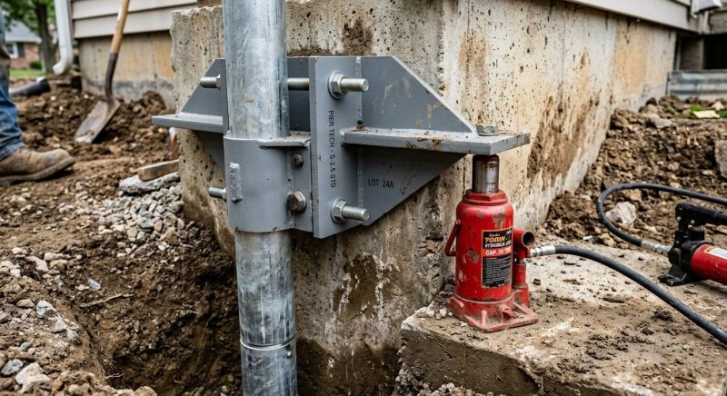 Foundation Pier Leveling in Loudoun County, VA