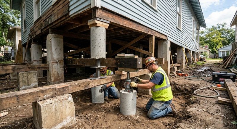 Foundation Pier Repair in Loudoun County, VA