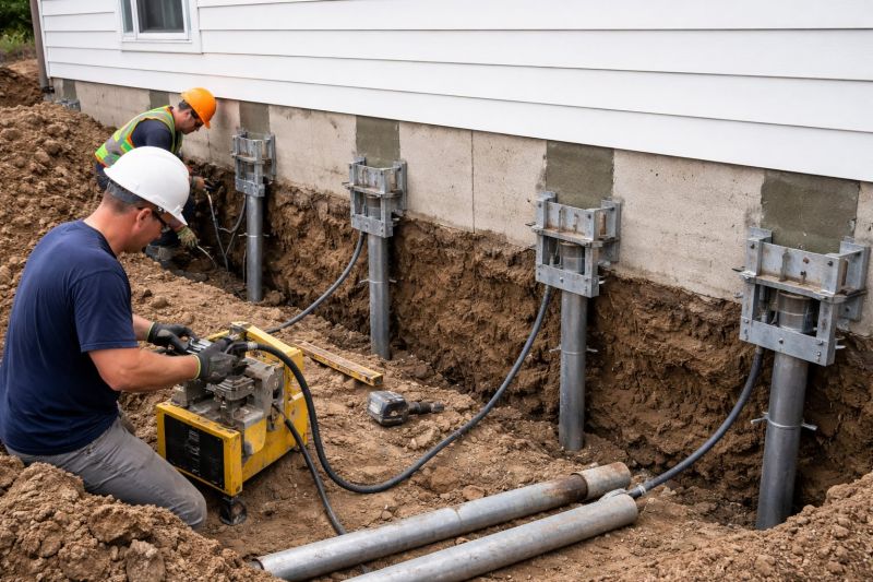 Helical Piers Installation in Loudoun County, VA