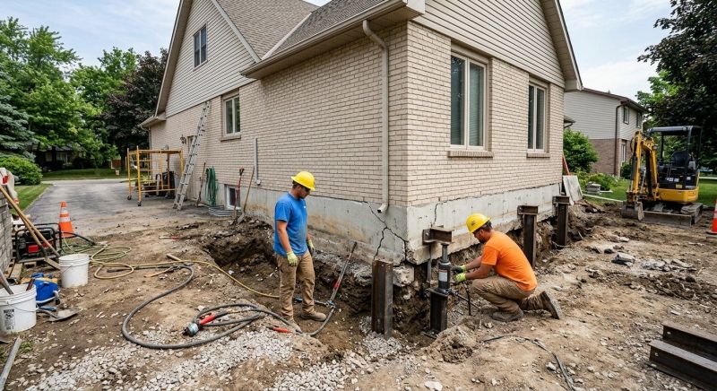 Helical Piers Installation in Loudoun County, VA