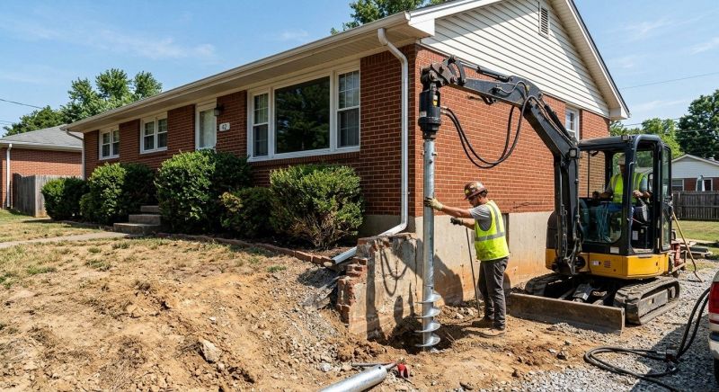 Helical Pile Installation in Loudoun County, VA